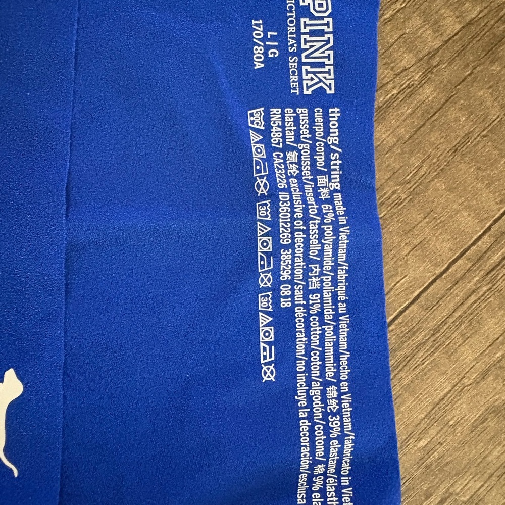 Victoria's Secret Pink Blue Thong - Picture 10 of 10
